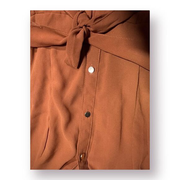 Fashion Nova Wide Leg Jumpsuit Like Me Better Cognac Womens Size Small BNWT - Picture 3 of 5